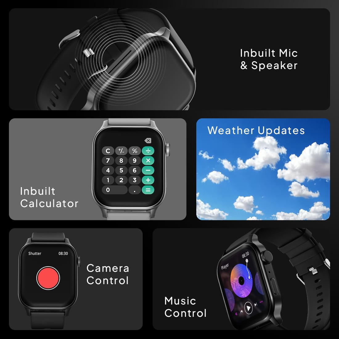 Fire‑Boltt Rise Smart Watch 1.85″ HD Display with Bluetooth Calling, AI Voice Assistant, Rotating Crown,SpO2 & Heart Rate Monitor
