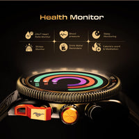 GOBOULT Newly Launched Mustang Stallion Smart Watch 1.43'' AMOLED Display, Rotating Bezel, BT Calling, 200+Watchfaces, 700 Nits Brightness, AI Voice Assistant, SpO2 Monitoring (Turbo Orange)
