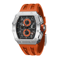TSAR BOMBA Mens Watches Luxury Tonneau Watches for Men Waterproof 50M Analog Watch Chronograph Calendar Date Men’s Dress Business Work Watch