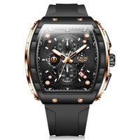 LIGE Mens Watches Luxury Tonneau Watches for Men Waterproof Analog Watch Chronograph Calendar Date Men’s Dress Business Work Watch Large Square Face Wristwatch