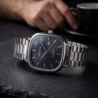 AMERICANVIBER Men's Silver, Watch with Stainless Steel Band | Water-Resistant Analog Dress & Casual Wristwatch