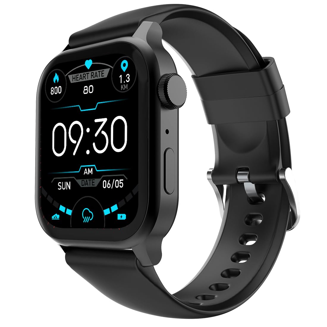 Fire‑Boltt Rise Smart Watch 1.85″ HD Display with Bluetooth Calling, AI Voice Assistant, Rotating Crown,SpO2 & Heart Rate Monitor