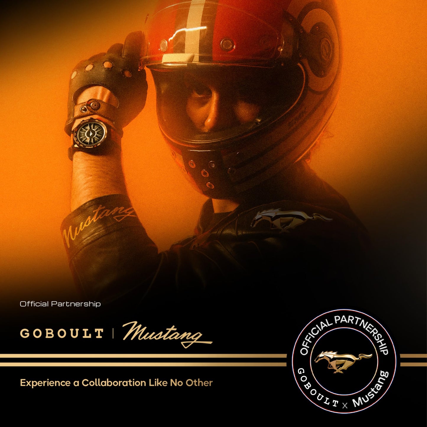 GOBOULT Newly Launched Mustang Stallion Smart Watch 1.43'' AMOLED Display, Rotating Bezel, BT Calling, 200+Watchfaces, 700 Nits Brightness, AI Voice Assistant, SpO2 Monitoring (Turbo Orange)