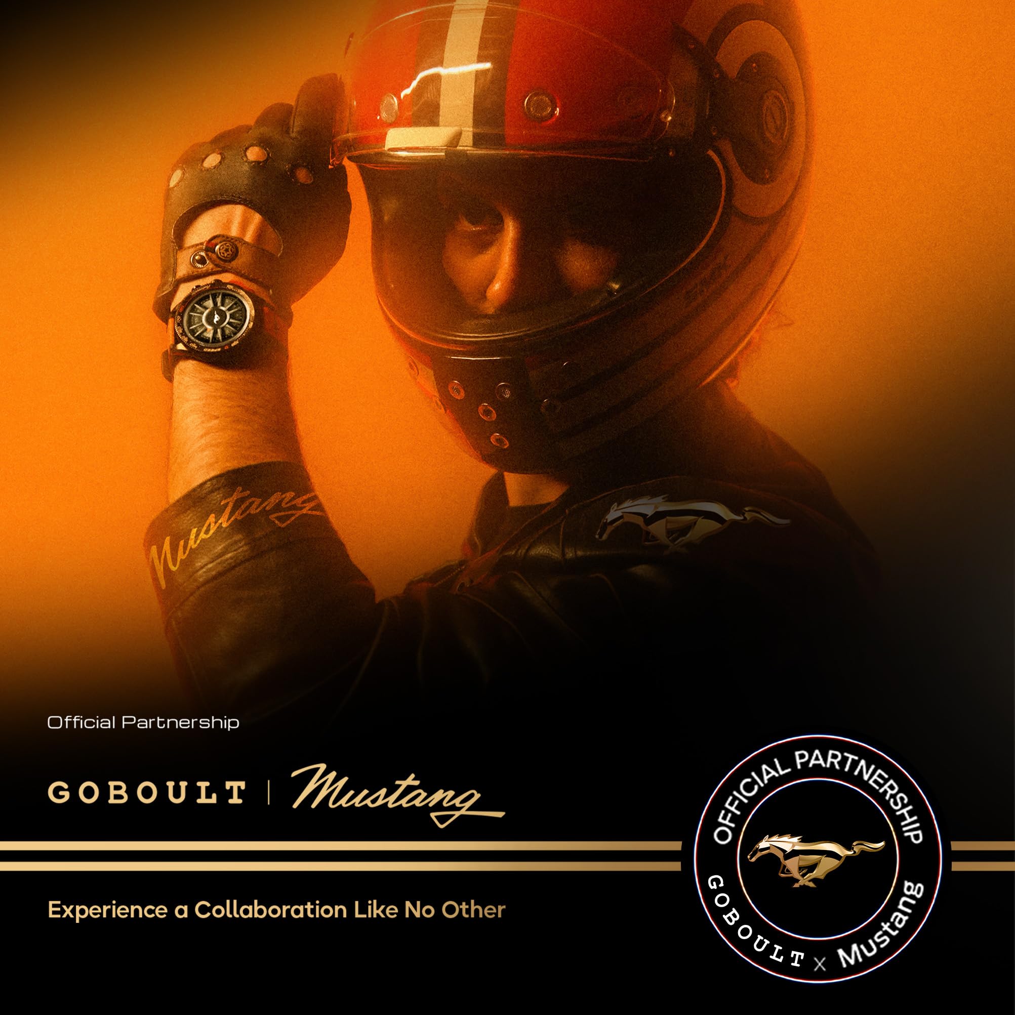 GOBOULT Newly Launched Mustang Stallion Smart Watch 1.43'' AMOLED Display, Rotating Bezel, BT Calling, 200+Watchfaces, 700 Nits Brightness, AI Voice Assistant, SpO2 Monitoring (Turbo Orange)