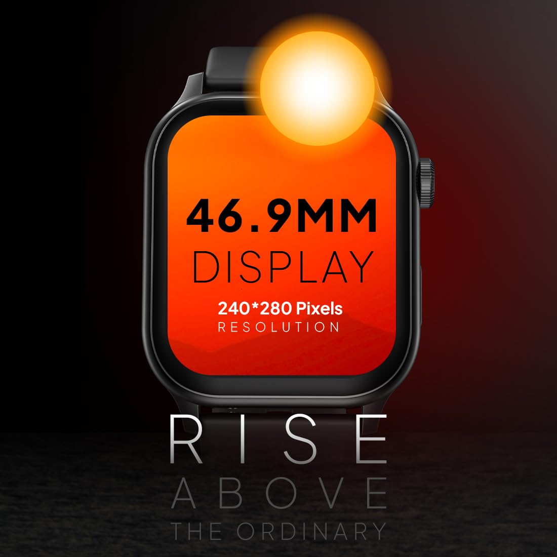 Fire‑Boltt Rise Smart Watch 1.85″ HD Display with Bluetooth Calling, AI Voice Assistant, Rotating Crown,SpO2 & Heart Rate Monitor