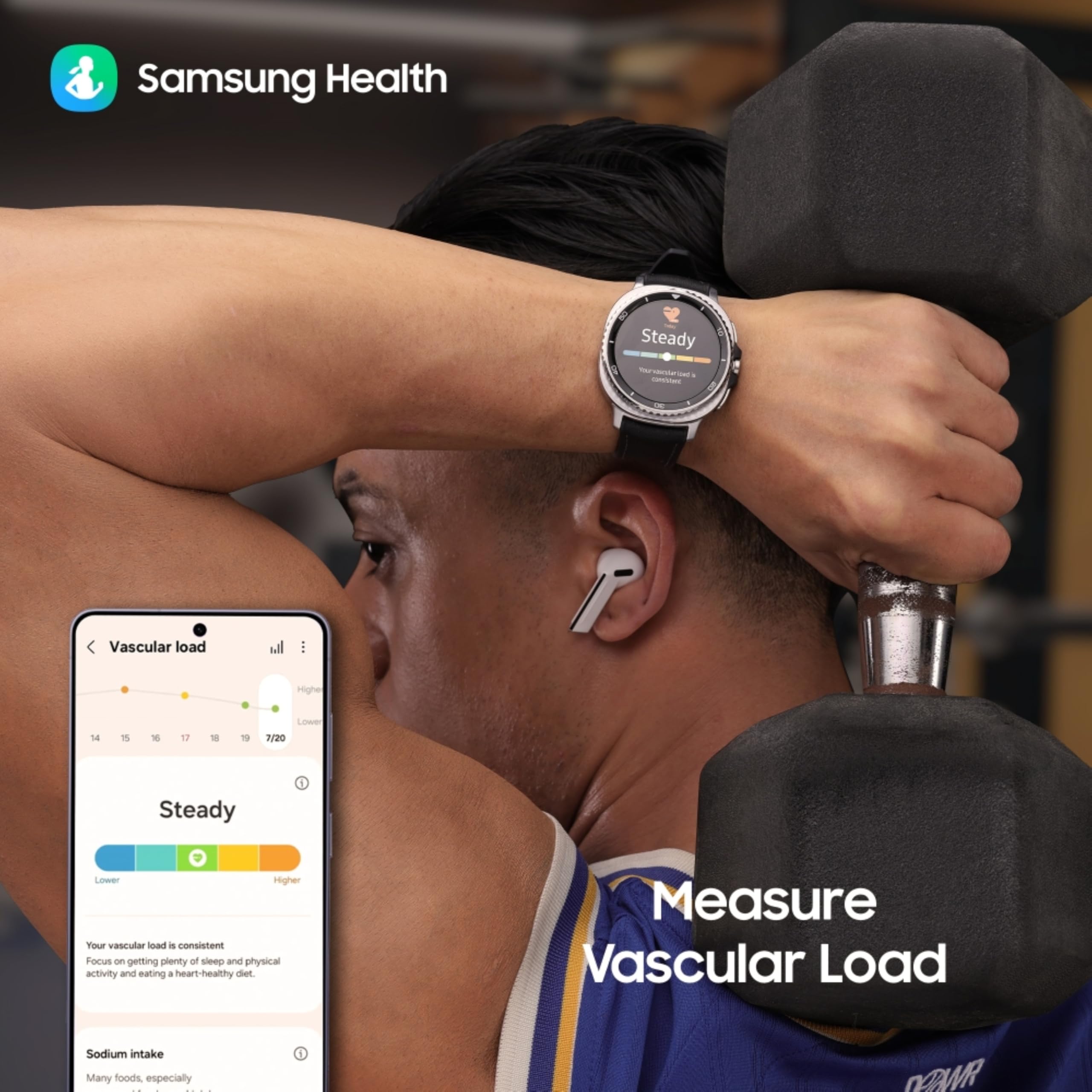 Samsung Galaxy Watch8 Classic (46mm LTE, Black) with 3nm Processor | Dual GPS | Sapphire Glass & Stainless Steel | 5ATM & IP68 | BP, ECG, IHRN & Vascular Load Monitoring | Anti-oxidant Index