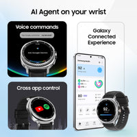 Samsung Galaxy Watch8 Classic (46mm LTE, Black) with 3nm Processor | Dual GPS | Sapphire Glass & Stainless Steel | 5ATM & IP68 | BP, ECG, IHRN & Vascular Load Monitoring | Anti-oxidant Index