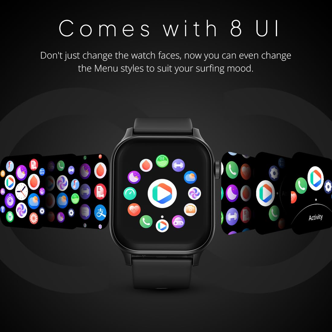 Fire‑Boltt Rise Smart Watch 1.85″ HD Display with Bluetooth Calling, AI Voice Assistant, Rotating Crown,SpO2 & Heart Rate Monitor